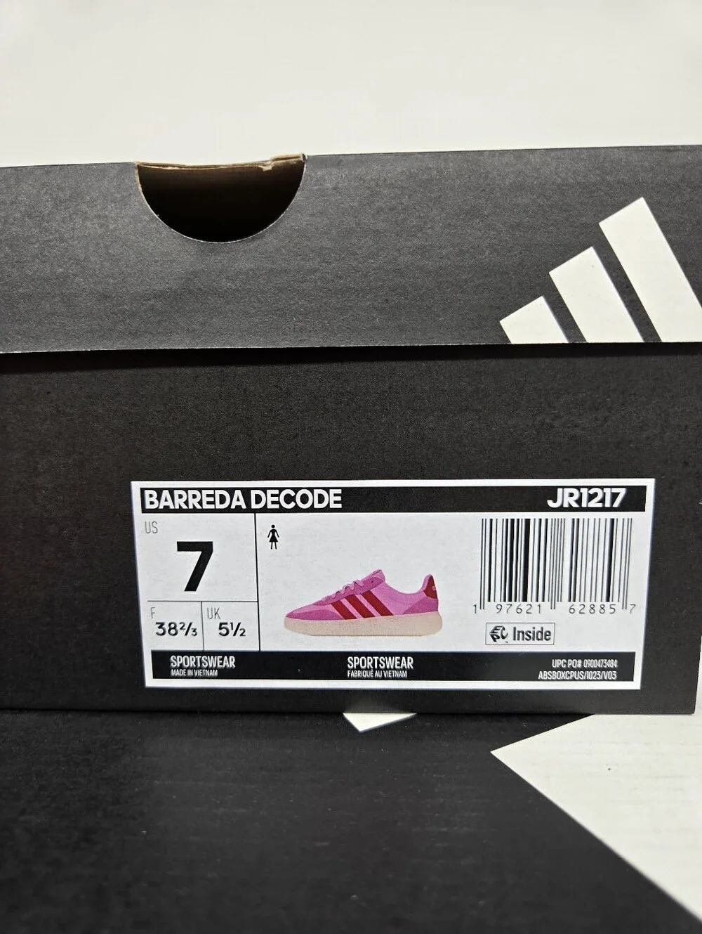adidas Women's Barreda Decode JR1217 Bliss Pink Pure Ruby Shoes Size 7